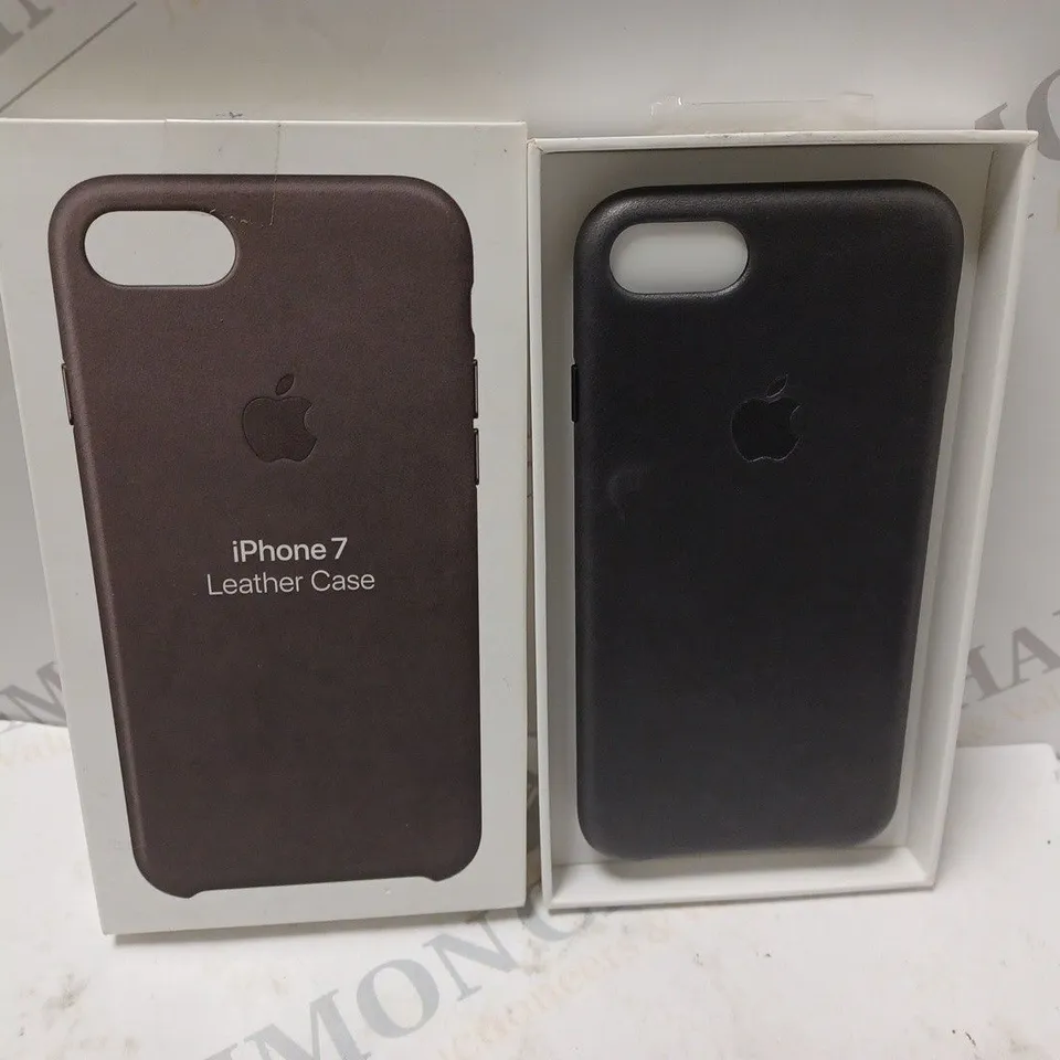 BOXED OFFICIAL APPLE IPHONE 7 LEATHER CASE - STORM GREY