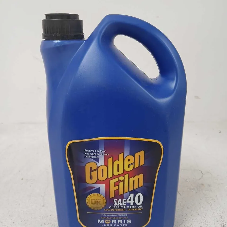 MORRIS LUBRICANTS GOLDEN FILM SAE 40 MOTOR OIL, 5L