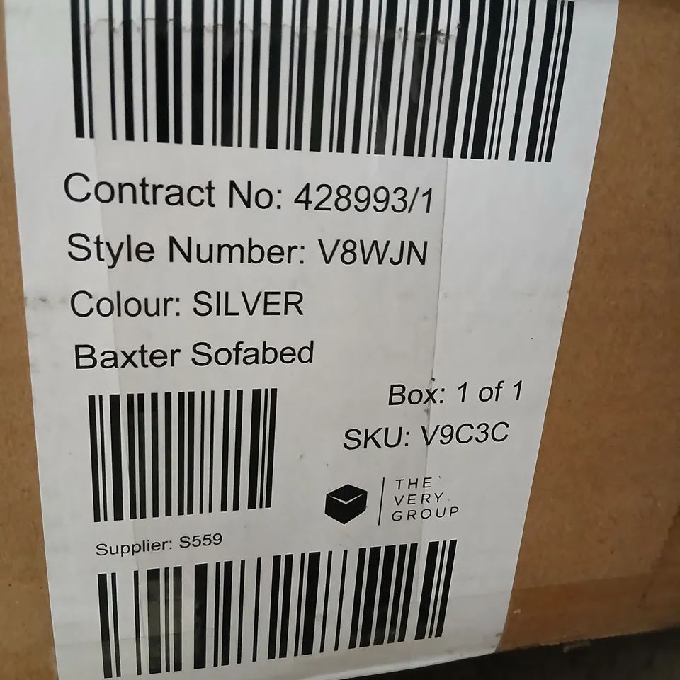 BAXTER SOFABED – SILVER, BOXED