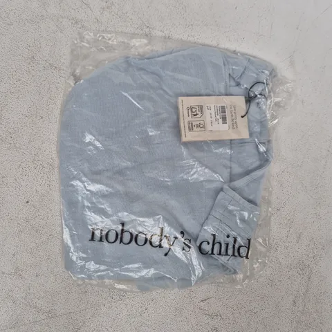 BAGGED NOBODY'S CHILD SPENCER RUCHED TANK IN BLUE SIZE UK 8