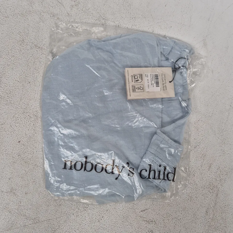 BAGGED NOBODY'S CHILD SPENCER RUCHED TANK IN BLUE SIZE UK 8