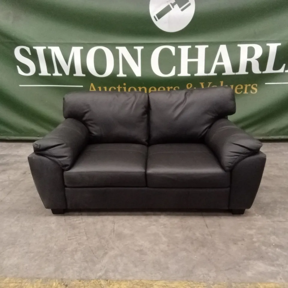 MONTREAL REAL LEATHER/FAUX LEATHER 2 SEATER SOFA RRP £699