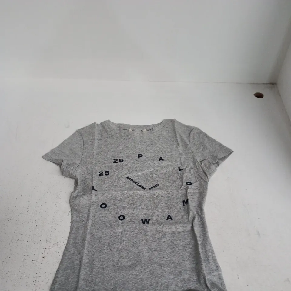 PALOMA WOOL T‑SHIRT – GREY – SIZE S