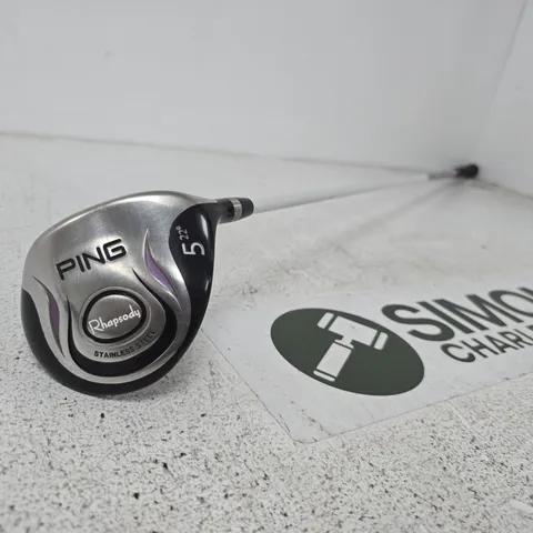 PING LADIES ULTRA LIGHT 5-WOOD GOLF CLUB – RHAPSODY STAINLESS, UST SHAFT