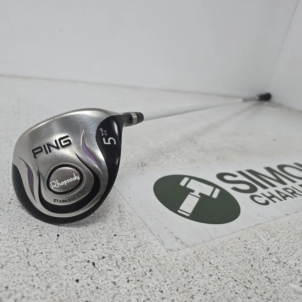 PING LADIES ULTRA LIGHT 5-WOOD GOLF CLUB – RHAPSODY STAINLESS, UST SHAFT