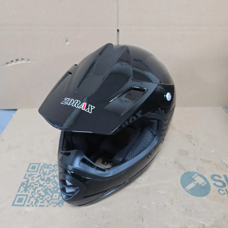 ZORAX FULL-FACE MOTORCYCLE HELMET – BLACK