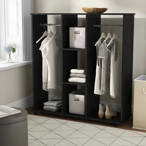 BOXED MUCKLEN MANUFACTURED WOOD WARDROBE