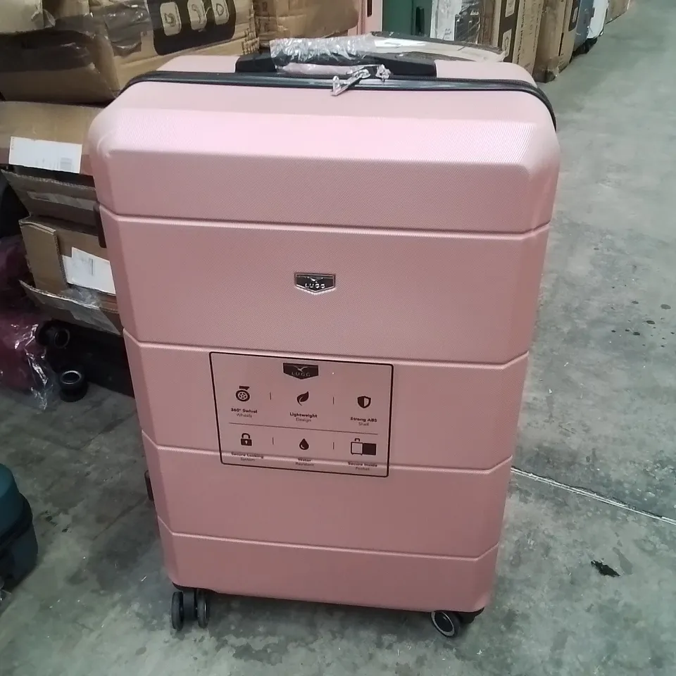 MEDIUM SUITCASE CASE PINK & BLACK
