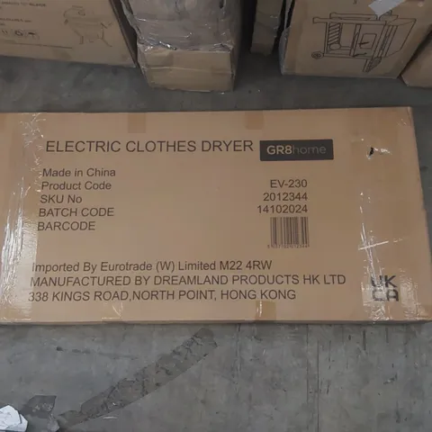 BOXED ELECTRIC CLOTHES DRYER (1 BOX)