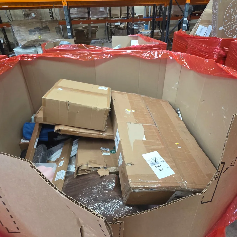 PALLET OF ASSORTED HOUSEHOLD GOODS AND PRODUCTS TO INCLUDE;TESLA TRUCK MAT,STEAM CLEANER,EXTERNAL FILTER