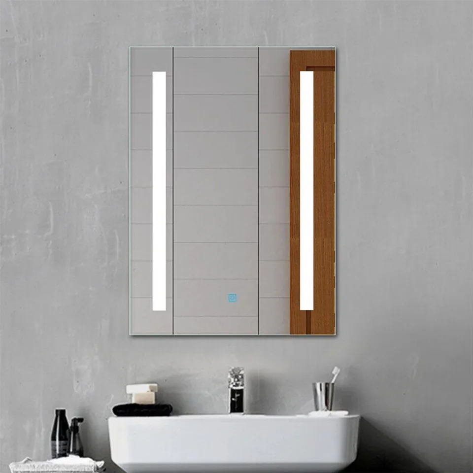 BOXED ODDI FOG FREE BATHROOM MIRROR 70CM H X 50 CM W