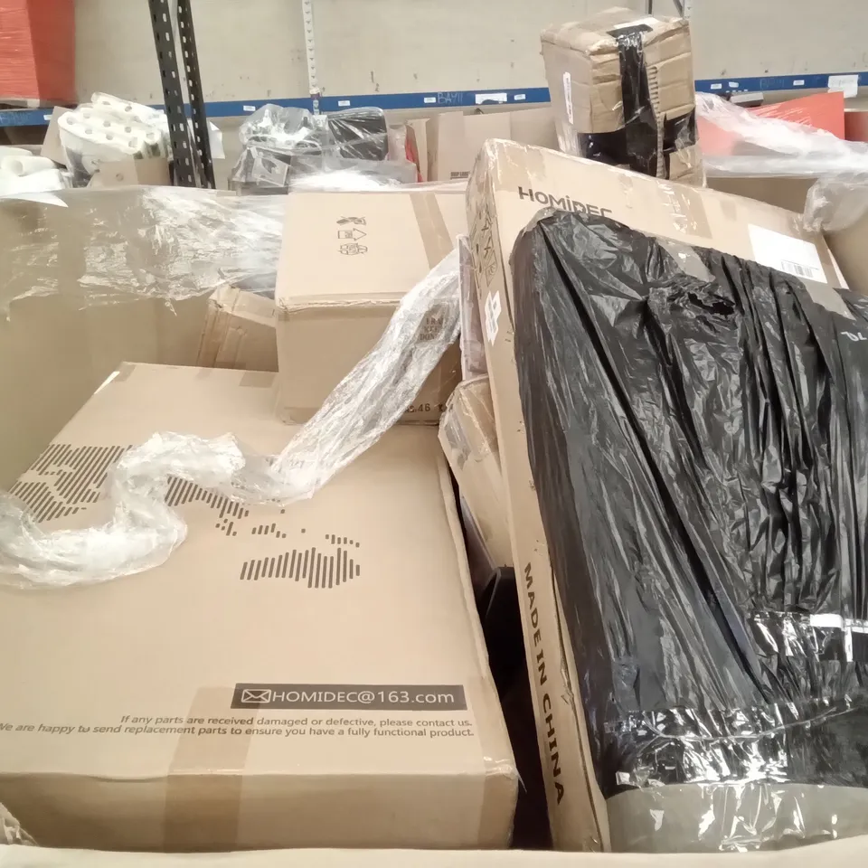 PALLET OF ASSORTED ITEMS INCLUDING AMAGABELI FIREPLACE TOOL SET, FOLDING SHOPPING TROLLEY, VAL CUCINE WET & DRY VACUUM CLEANER, INNOTIC CLOTHES DRYER, HOMIDEC TELESCOPIC LADDER 