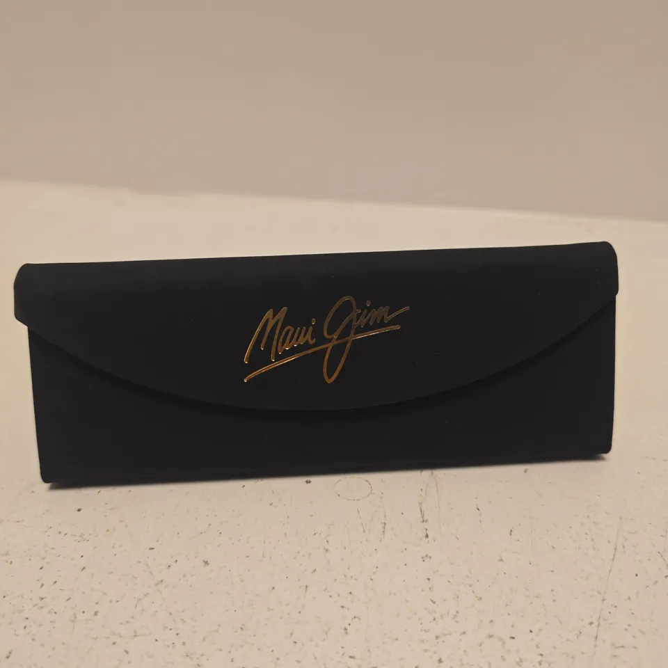 MAUI JIM SUNGLASSES – SILVER FRAME, BLUE MIRROR LENSES (CASE INCLUDED)