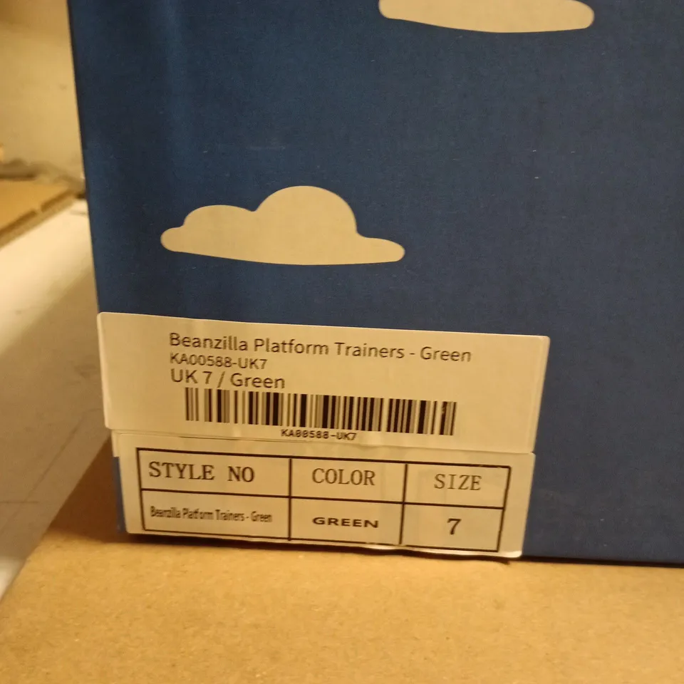 KOI BEANZILLA PLATFORM TRAINERS – GREEN, UK7