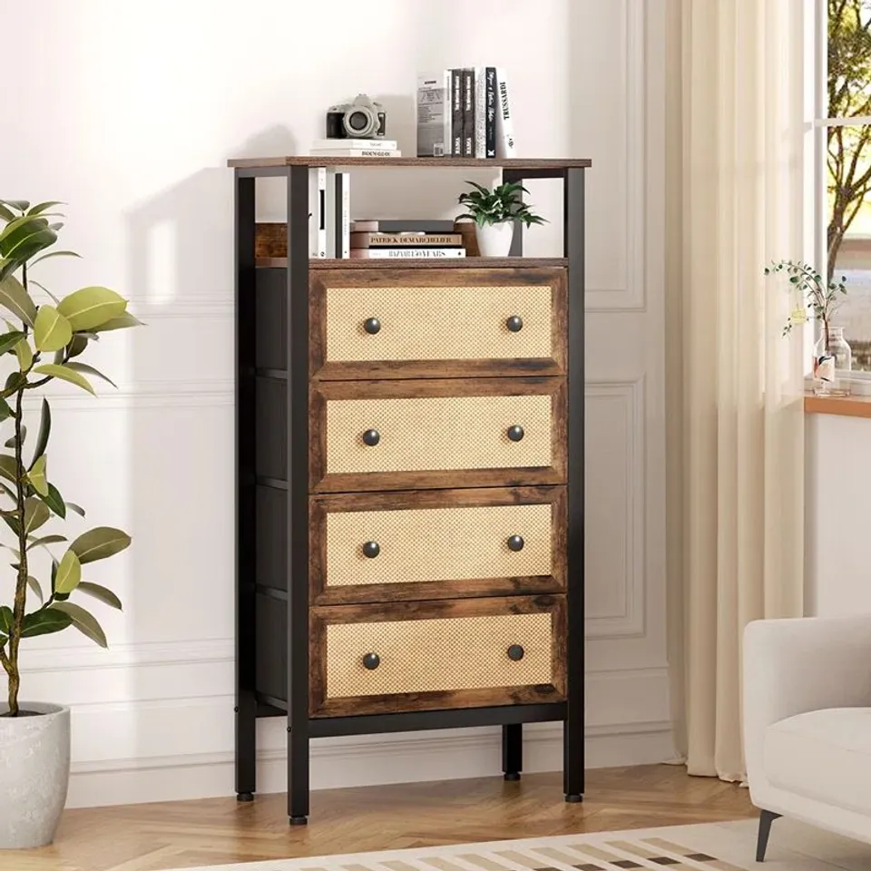 BOXED ANNJEANETTE STEEL RECTANGLE ACCENT CABINET