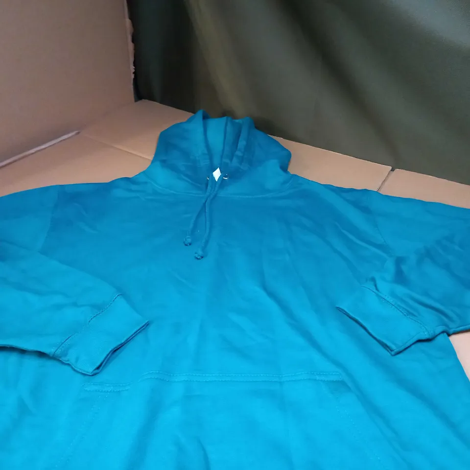 DESIGNER TEAL FRONT POCKET HOODIE - MEDIUM