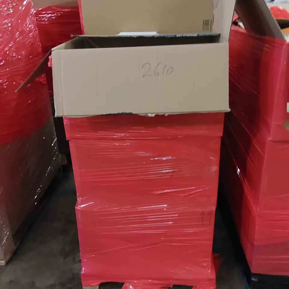 PALLET TO CONTAIN ASSORTED HOUSEHOLD ITEMS AND CONSUMER PRODUCTS. INCLUDING PHONE CASES, BRASS WIRE BRUSHES, WATERPROOF MASSAGE SHEET, MATTRESS COVER ETC