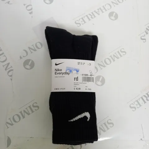 PACK OF 3 NIKE EVERYDAY SOCKS SIZE 6-11