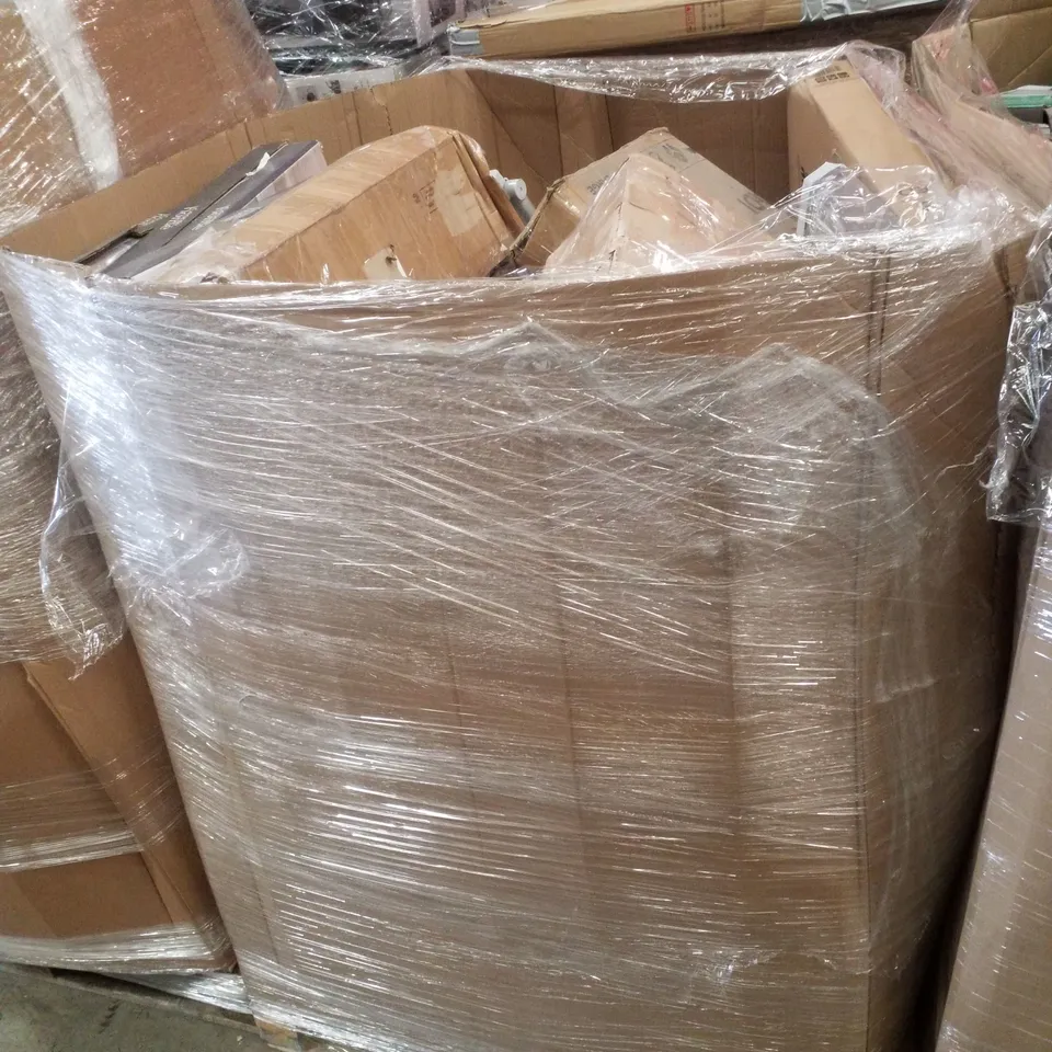 PALLET CONTAINING ASSORTED PRODUCTS  INCLUDING CLOTHES AIRERS, STANDING DESK, STAND FAN & TOWEL PANEL HEATER