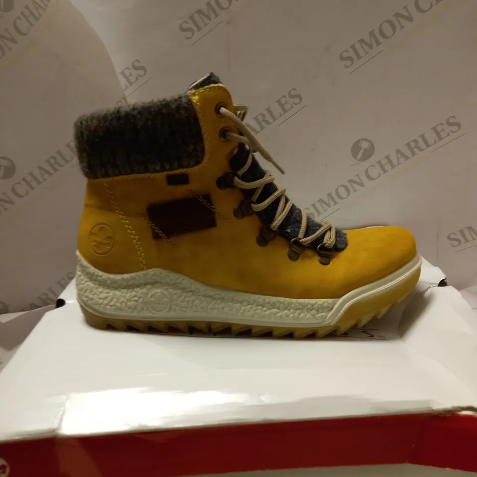 RIEKER LACE BOOT YELLOW - SIZE 6.5