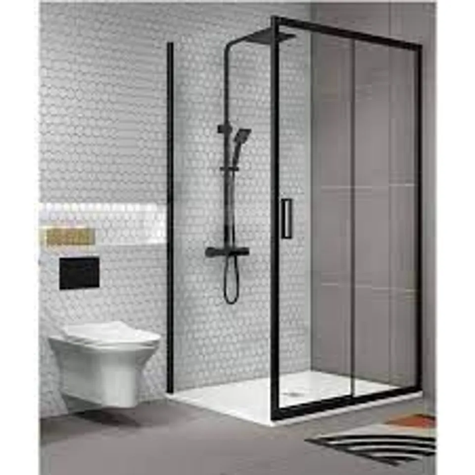 BOXED PAVO 900MM X 8MM SIDE PANEL BLACK