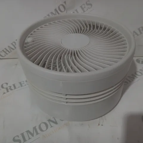BOXED BELL & HOWELL OSCILLATING FOLDING RECHARGEABLE FAN, WHITE