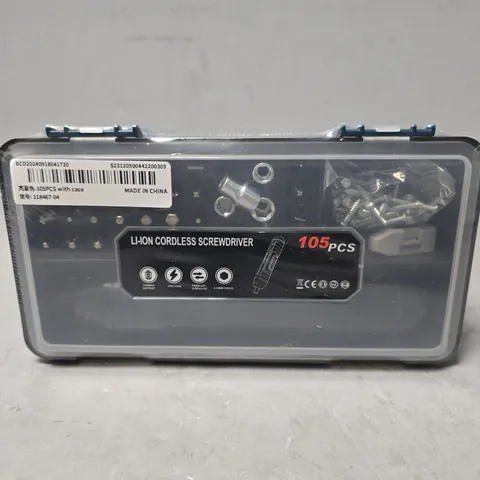 SEALED LI-ION CORDLESS SCREWDRIVER 105PCS