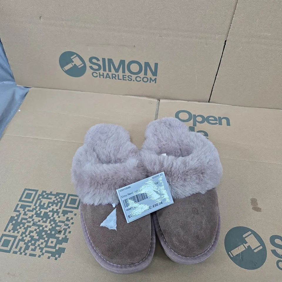 EMU AUSTRALIA NEST JOLIE SHEEPSKIN SLIPPERS – DEEP PLUM, WOMEN’S UK 5