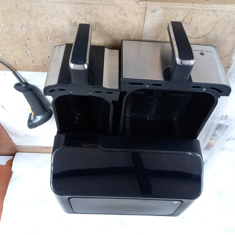 COOK'S ESSENTIALS 7.7L DUAL AIR FRYER, BLACK