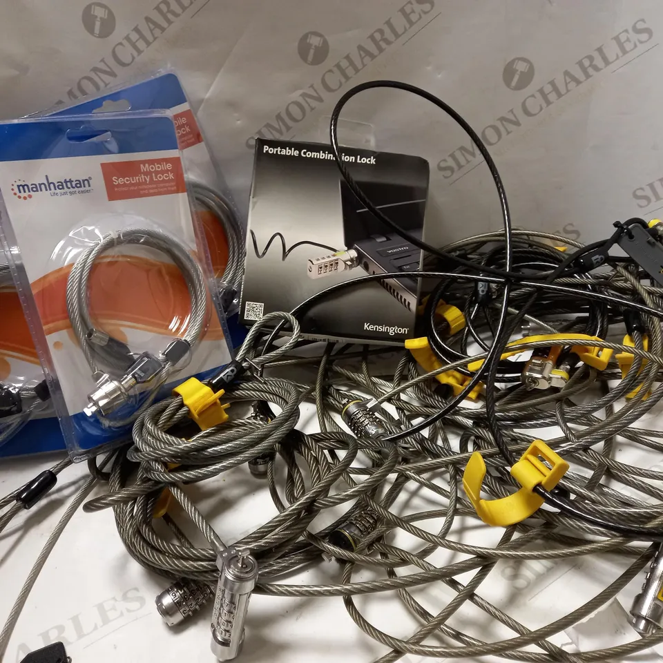 LOT OF APPROX 12 ASSORTED PORTABLE SECURITY LOCKS