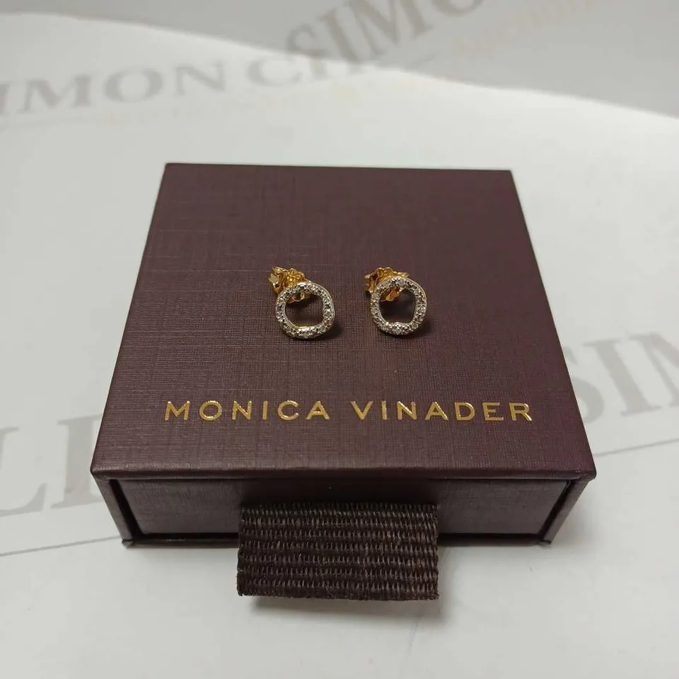 MONICA VINADER RIVA DIAMOND CIRCLE STUD EARRINGS