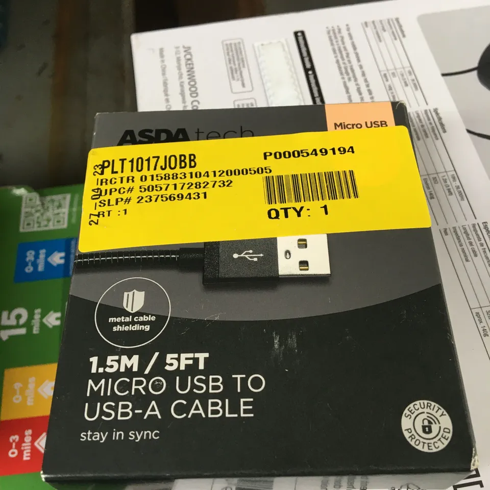 1,5M MICRO USB TO USB-A CABLE