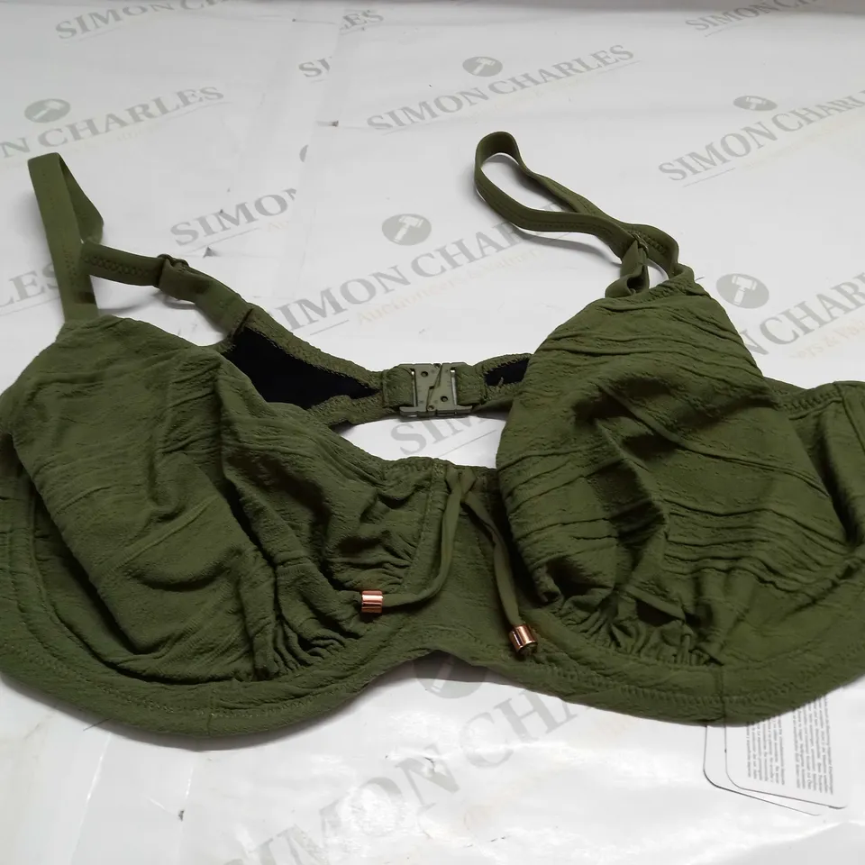 FANTASIE BEACH WAVES BIKINI TOP IN DARK GREEN - UK 36G