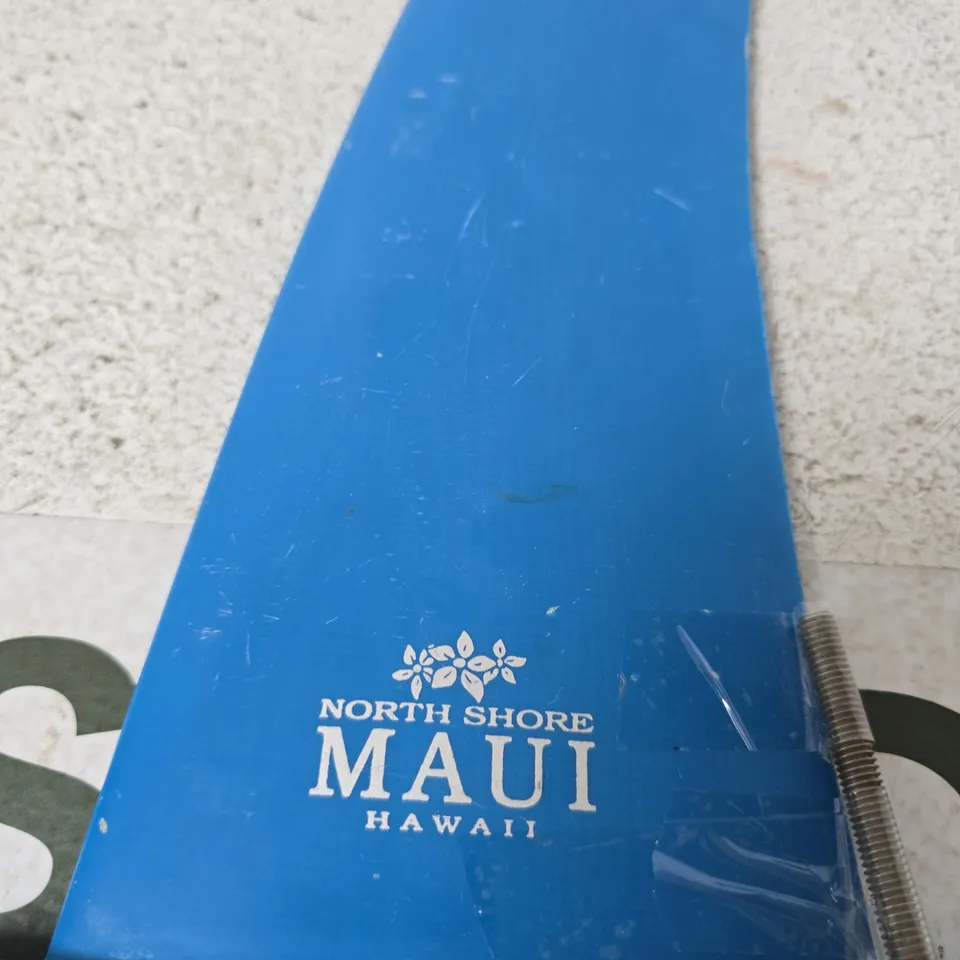 BLUE SURFBOARD FIN – NORTH SHORE MAUI HAWAII