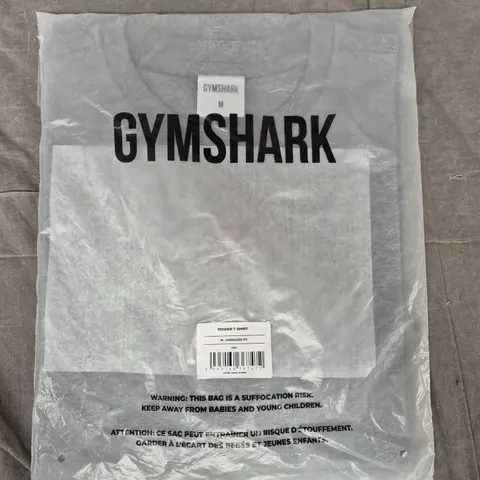 GYM SHARK OVERSIZED FIT POWER T-SHIRT IN GREY SIZE MEDIUM