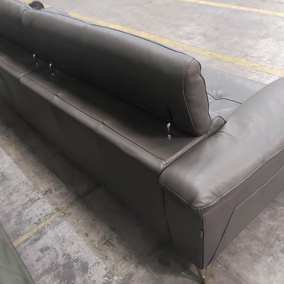QUALITY DESIGNER ITALIAN MADE MARTINE LARGE 4 SEATER LEATHER SOFA