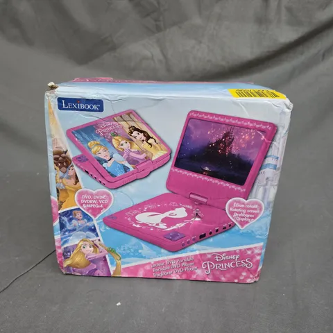 BOXED LEXIBOOK DISNEY PRINCESS PORTABLE DVD PLAYER