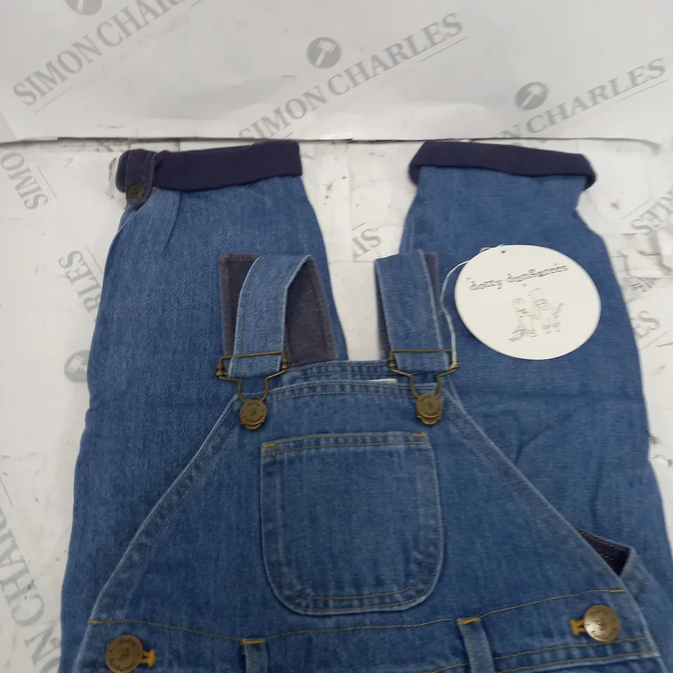 DOTTY DUNGAREES DENIM BLUE FOR KIDS AGE 2-3YRS