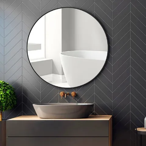 BOXED BAUM METAL ROUND WALL MIRROR (1 BOX)