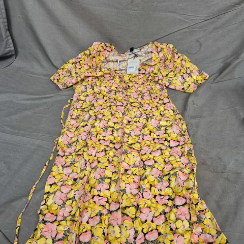 NOBODYS CHILD - DALIA MIDI FLORAL DRESS – FLORAL PINK, UK 10