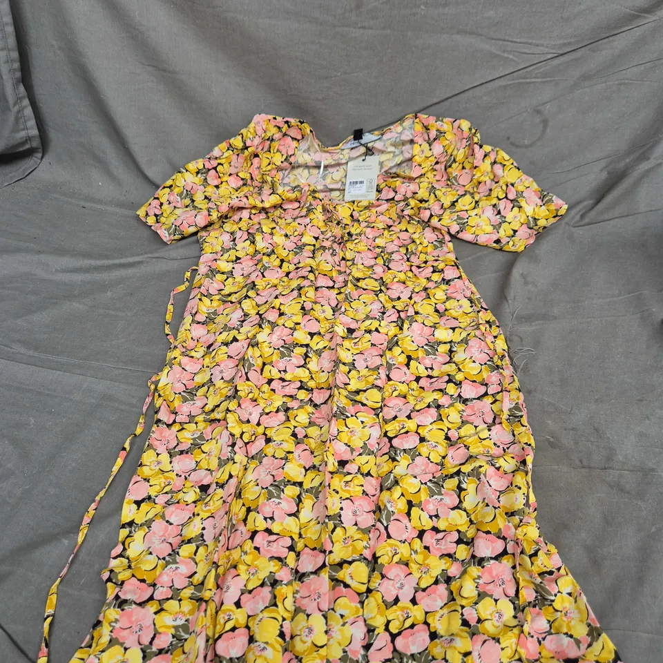 NOBODYS CHILD - DALIA MIDI FLORAL DRESS – FLORAL PINK, UK 10