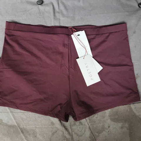 POETRY BURGUNDY SHORTS SIZE UK 16