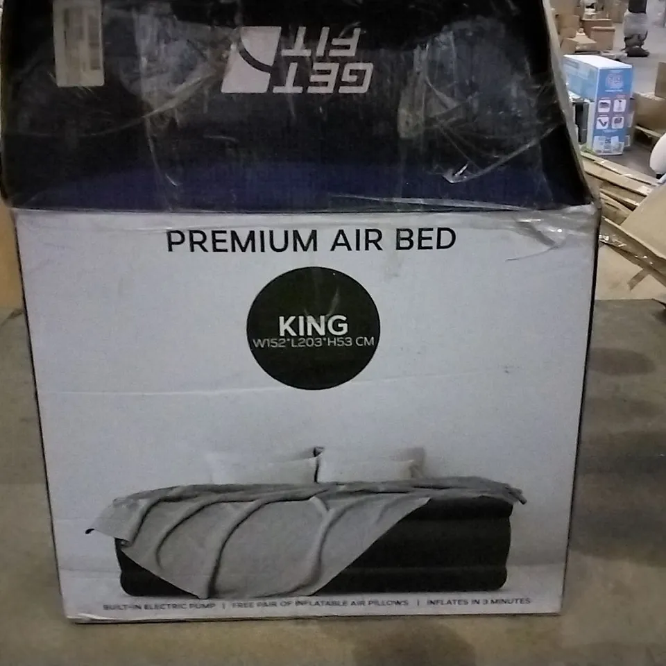 BOXED GET FIT KINGSIZE PREMIUM ELECTRIC AIR BED 