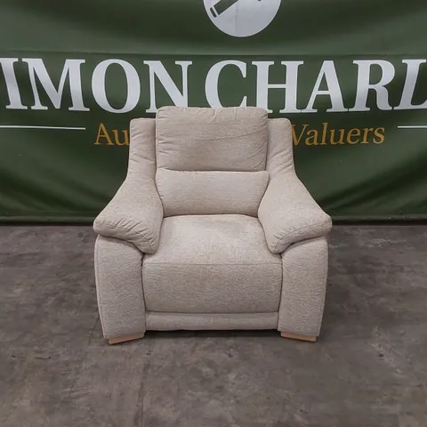 QUALITY DESIGNER ITALIAN MADE DEGANO SLIM FABRIC ARMCHAIR - SAND