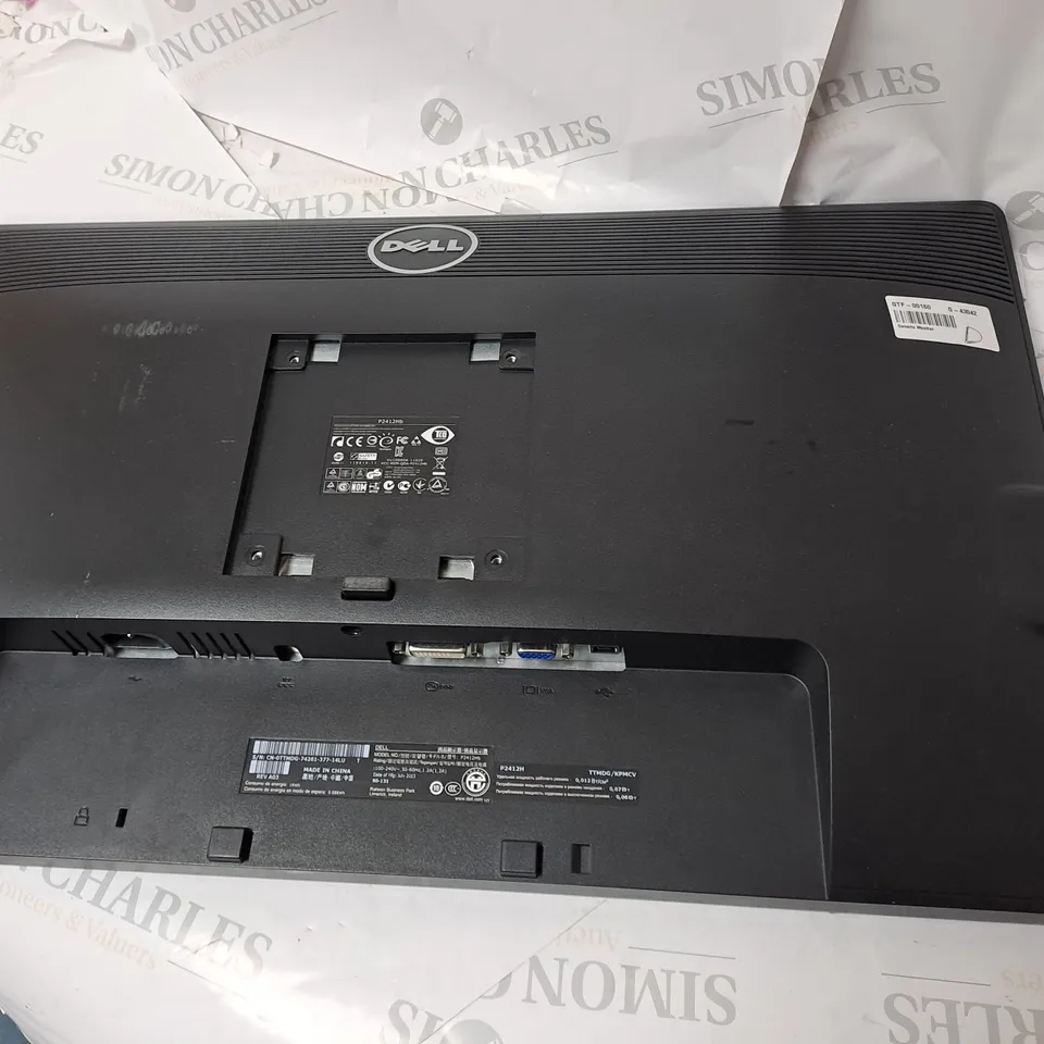 DELL 24" LCD MONITOR MODEL P2412MB SERIAL #CN0TTMDG7426137714LU