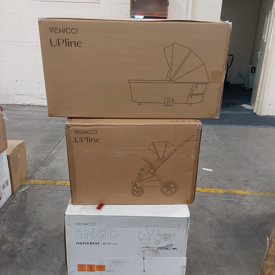 BOXED UPLINE 3 IN 1 PLUS BASE TRAVEL SYSTEM SET - STONE BEIGE (3 BOXES)