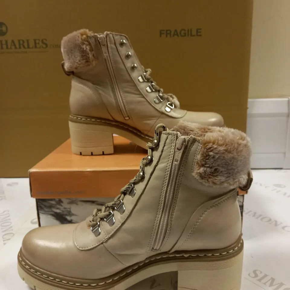 MODA IN PELLE CHALOTT LEATHER HIKING BOOT - PURPLE- UK 6