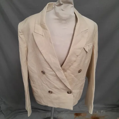 COS JACKET IN BEIGE SIZE 10