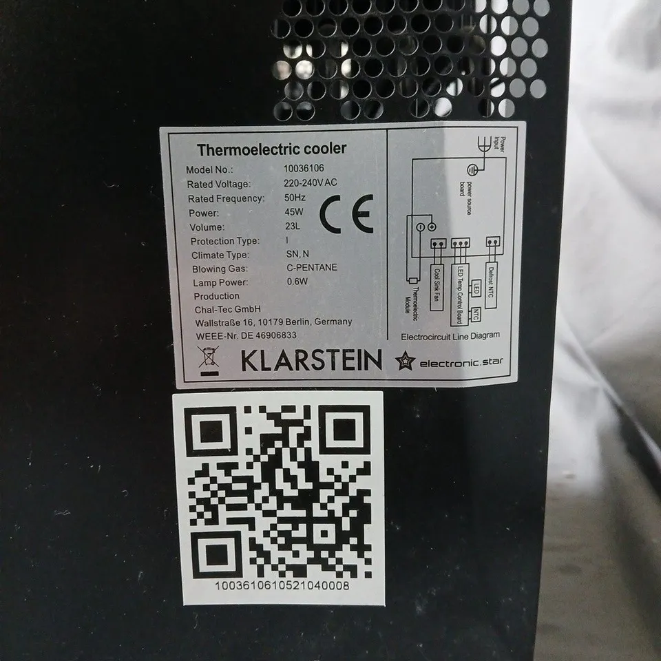 BOXED KLARSTEIN THERMOELECTRIC COOLER