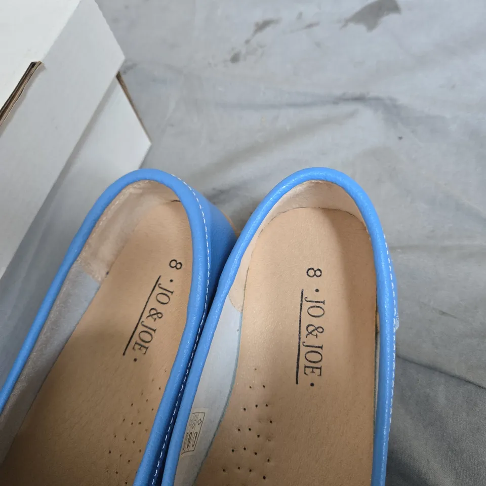 WOMEN'S BLUE LEATHER TASSEL LOAFERS – UK 8